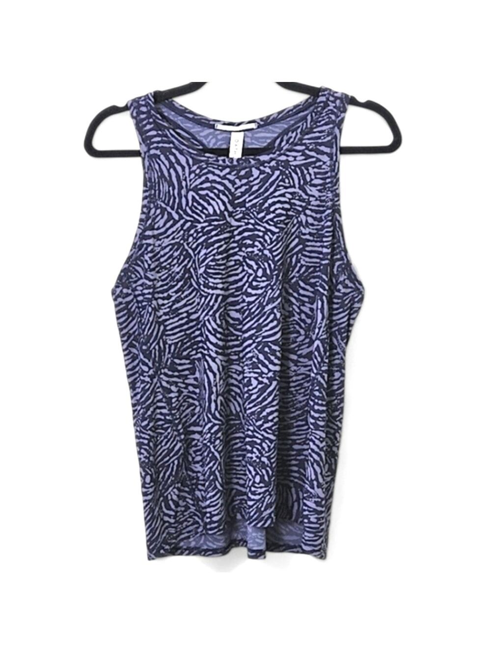 Athleta Racerback Tank Size M Patterned Athleisure Modern Blue Purple